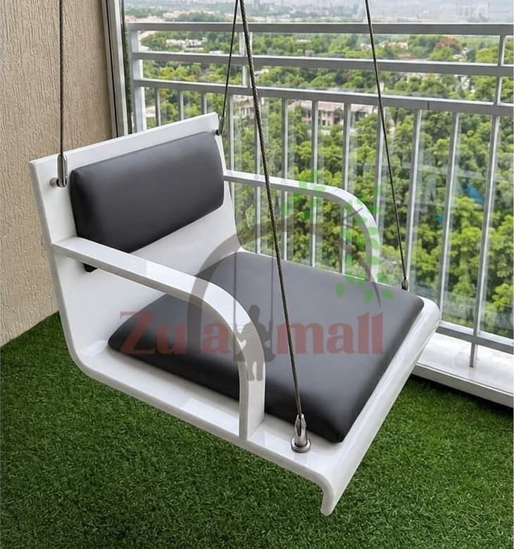 White Fancy Single Seater Swing