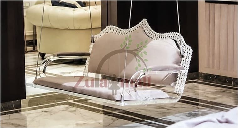 Acrylic Royal Swing With SS Rope thumbnail 2
