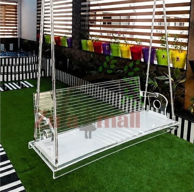 White Line Reversible Acrylic Swing