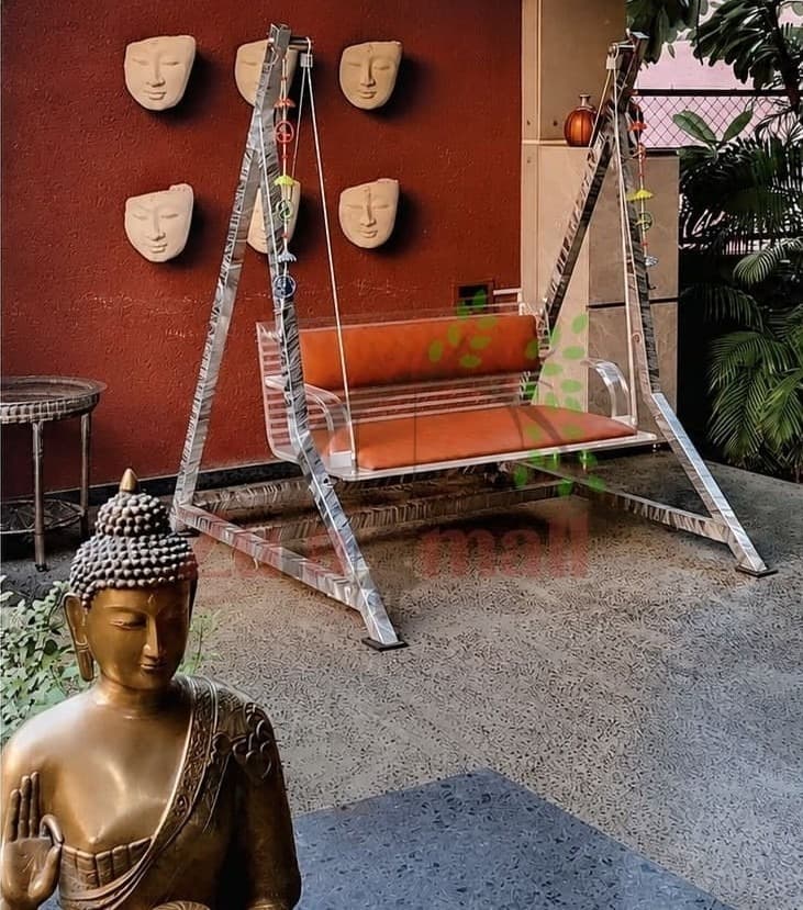 Acrylic Outdoor Swing With SS Stand