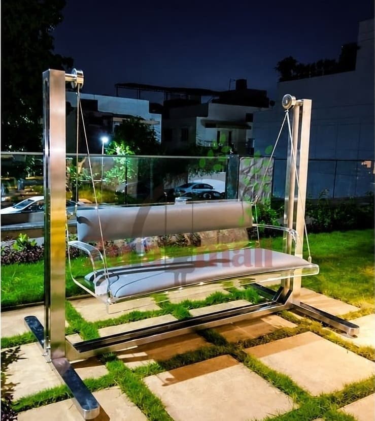  Outdoor Transparent Acrylic Swing With SS Stand