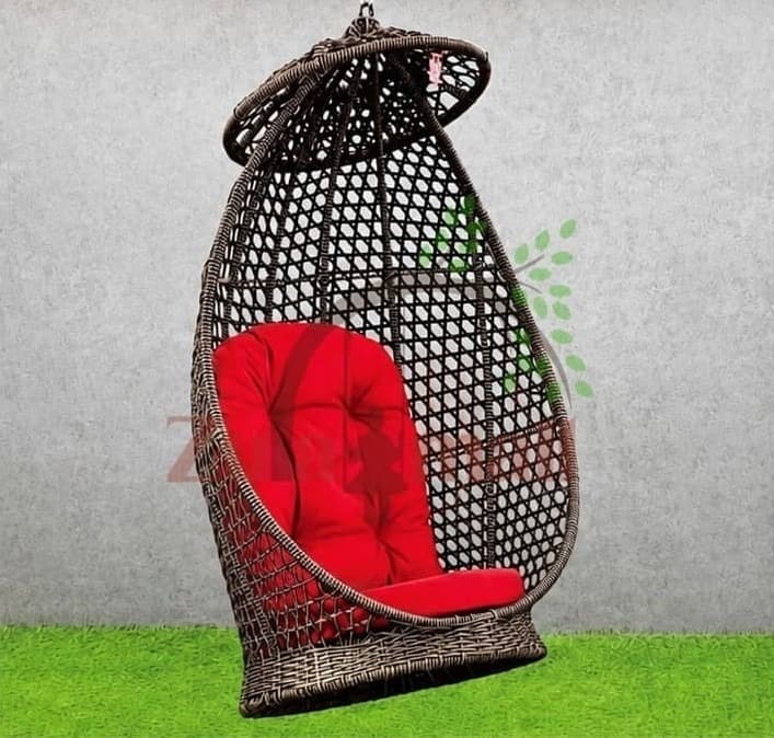  PVC Cane Swing With Red Cushion