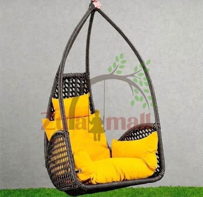 PVC Cane Swing With Yellow Cushion