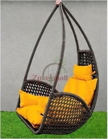 PVC Cane Swing With Yellow Cushion thumbnail 2