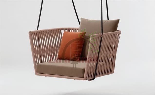 Outdoor Fabric Single Seater Swing With SS Rope thumbnail 2