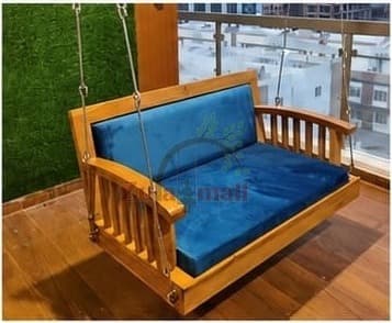 ZM01 Wooden Swing With SS Chain Rope thumbnail 3