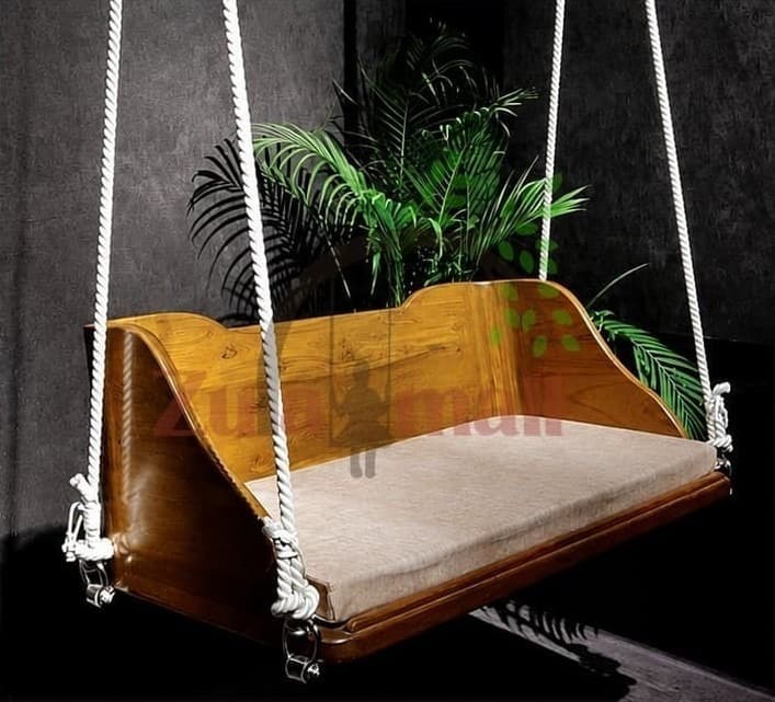 ZM09 Wooden Swing With Cotton Rope