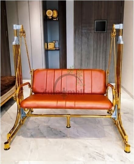 Indoor Gold PVD Coated Swing With Stand thumbnail 2