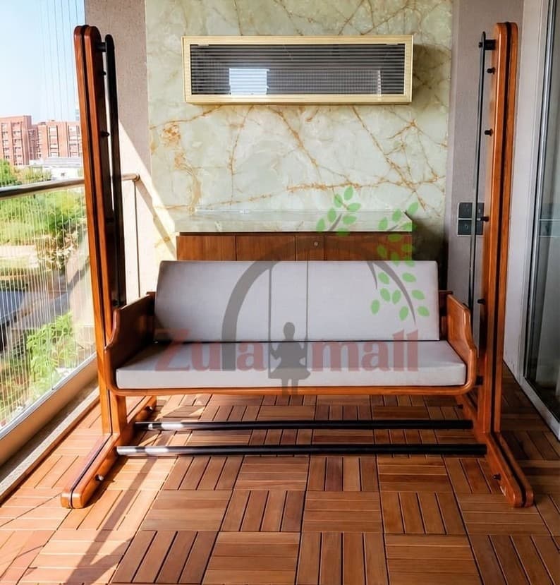 Indoor Wooden Designer Swing With Stand