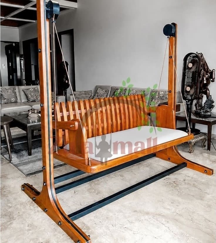 Indoor Wooden Reversible Patti Swing With Stand