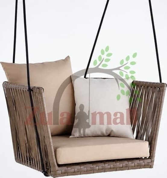 Outdoor Fabric Single Seater Swing With SS Rope
