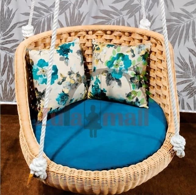 Outdoor Single Seater Wicker Swing With SS Chain